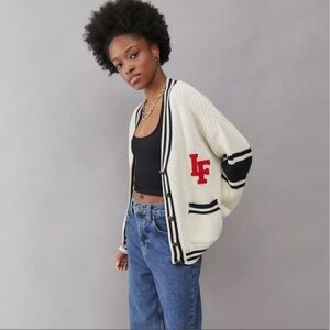 iets frans Urban Outfitters Oversized Varsity Cardigan Size Small